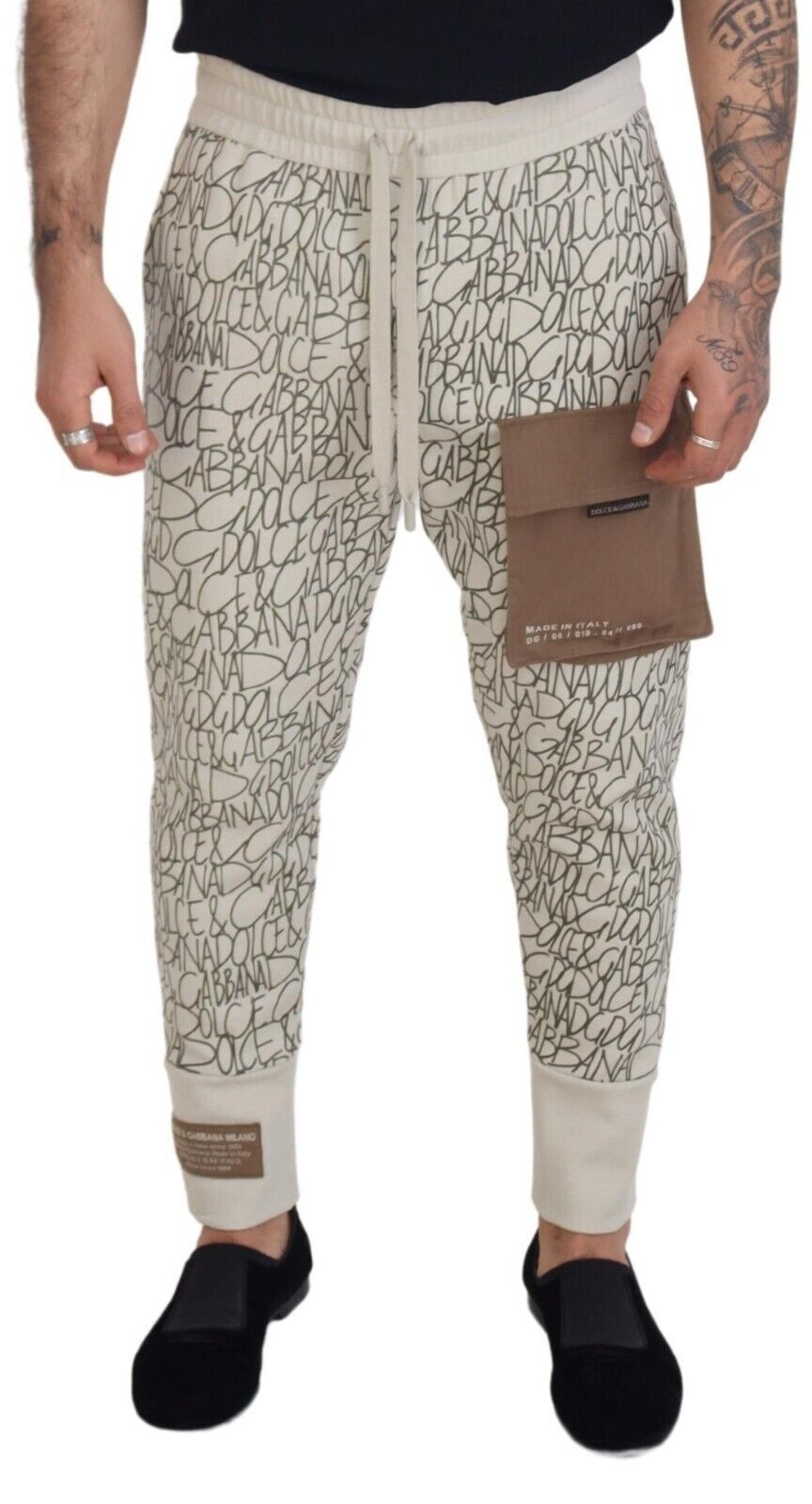 Dolce & Gabbana Elegant White Cotton Blend Trousers