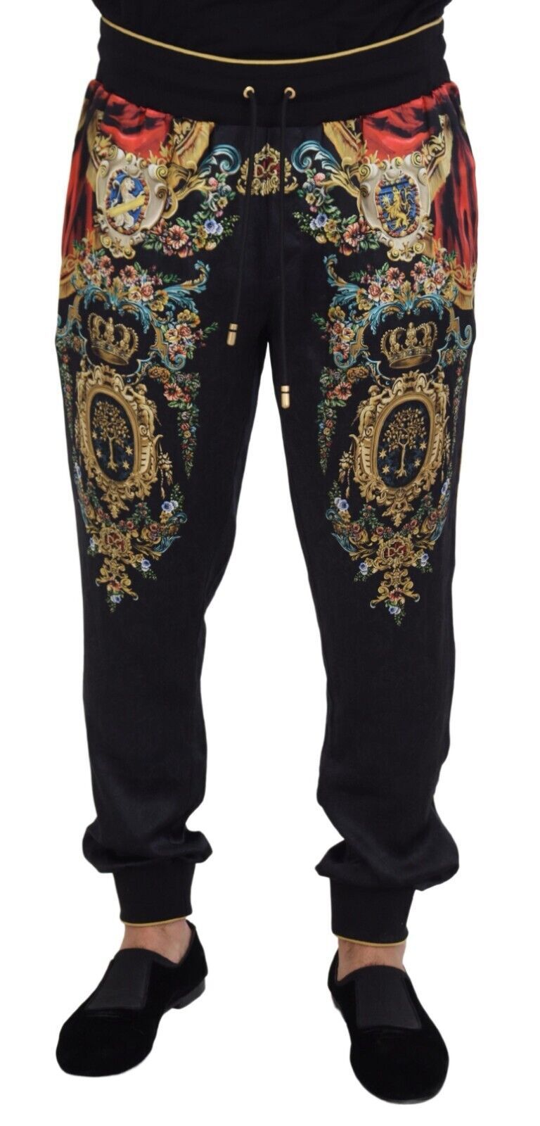 Dolce & Gabbana Sleek Black Silk Italian Dress Pants