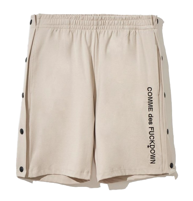 Comme Des Fuckdown Beige Stretch Cotton Bermuda Shorts