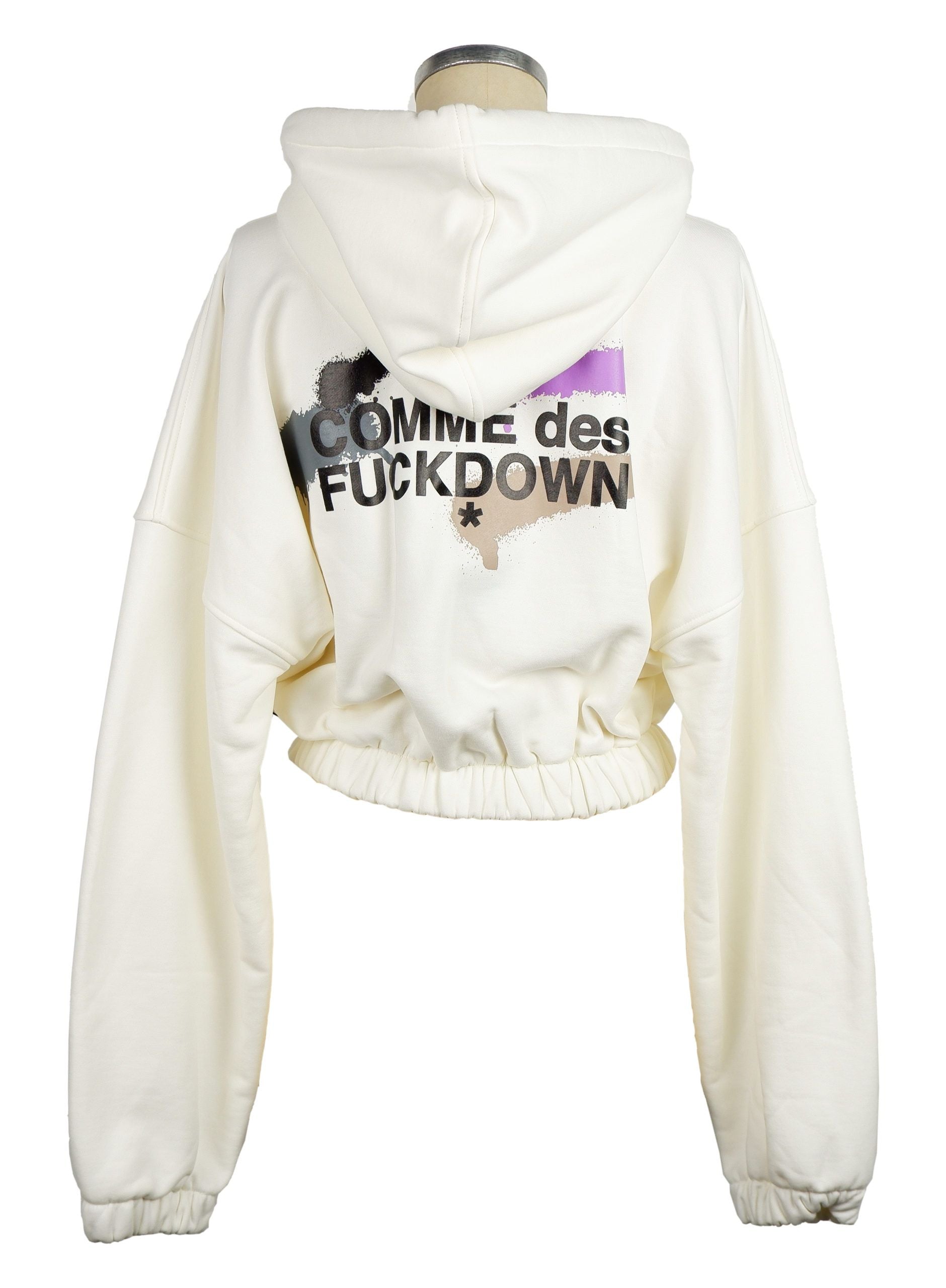 Comme Des Fuckdown Chic Hooded Sweatshirt with Signature Print