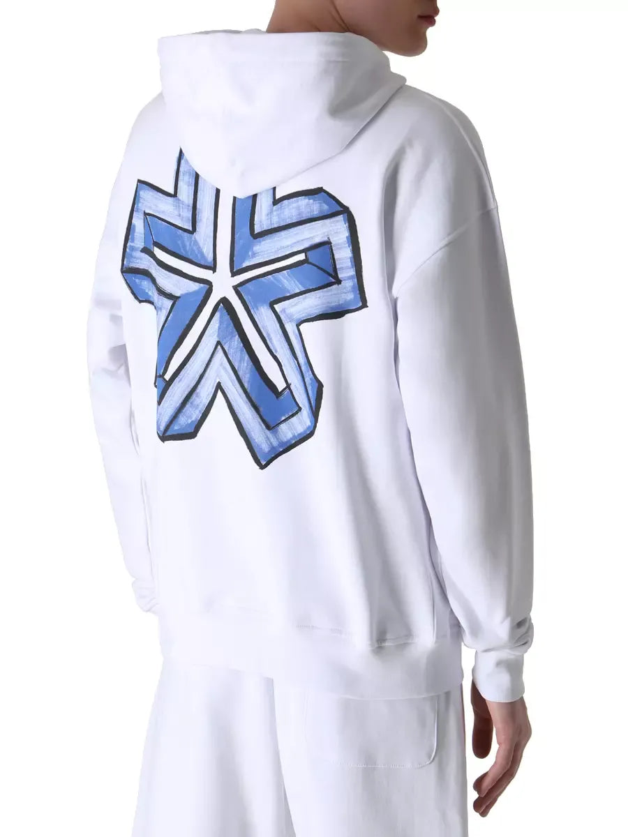 Comme Des Fuckdown Cotton Logo Graphic Hooded Sweatshirt