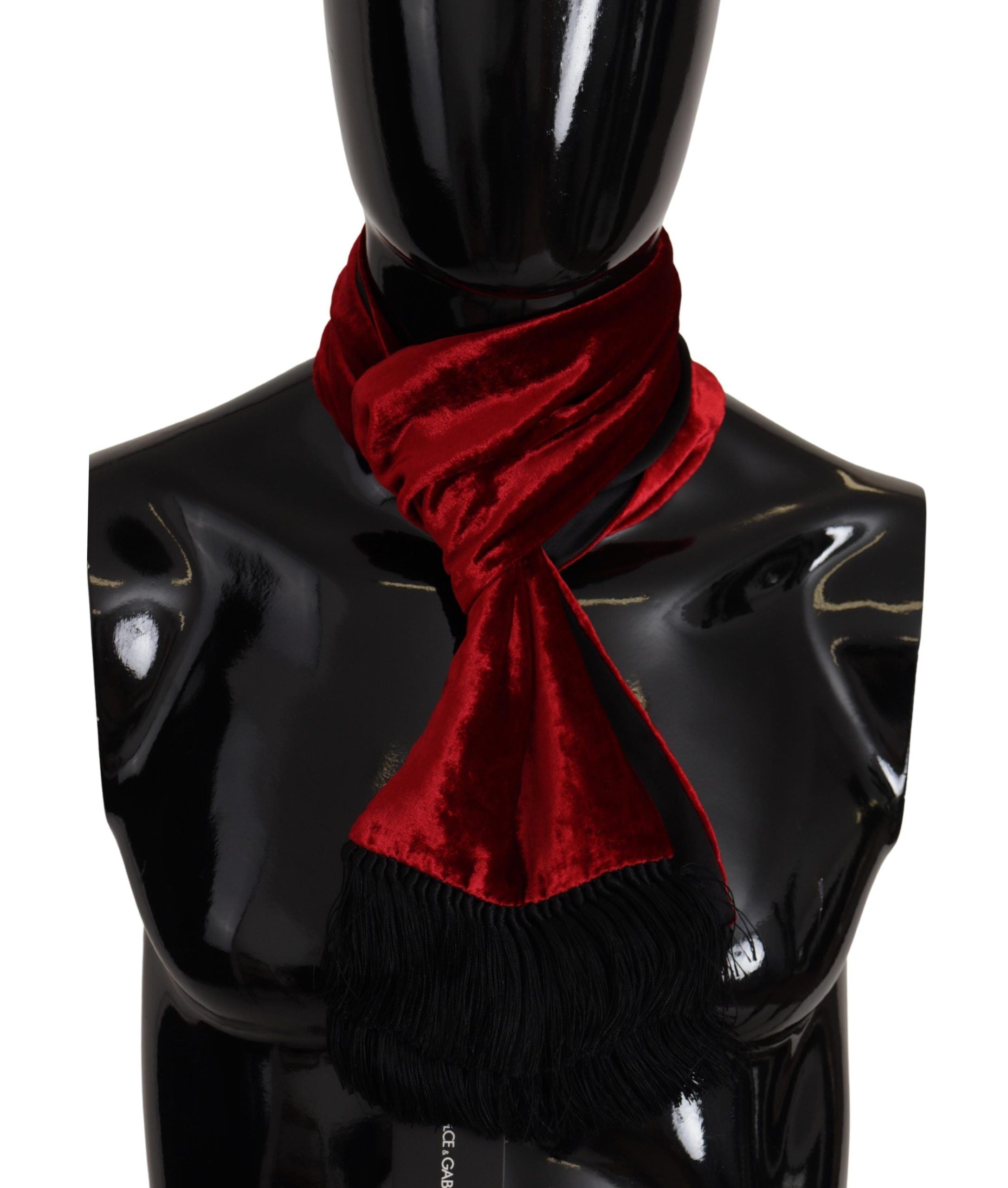 Dolce & Gabbana Elegant Red Silk Men's Scarf Wrap