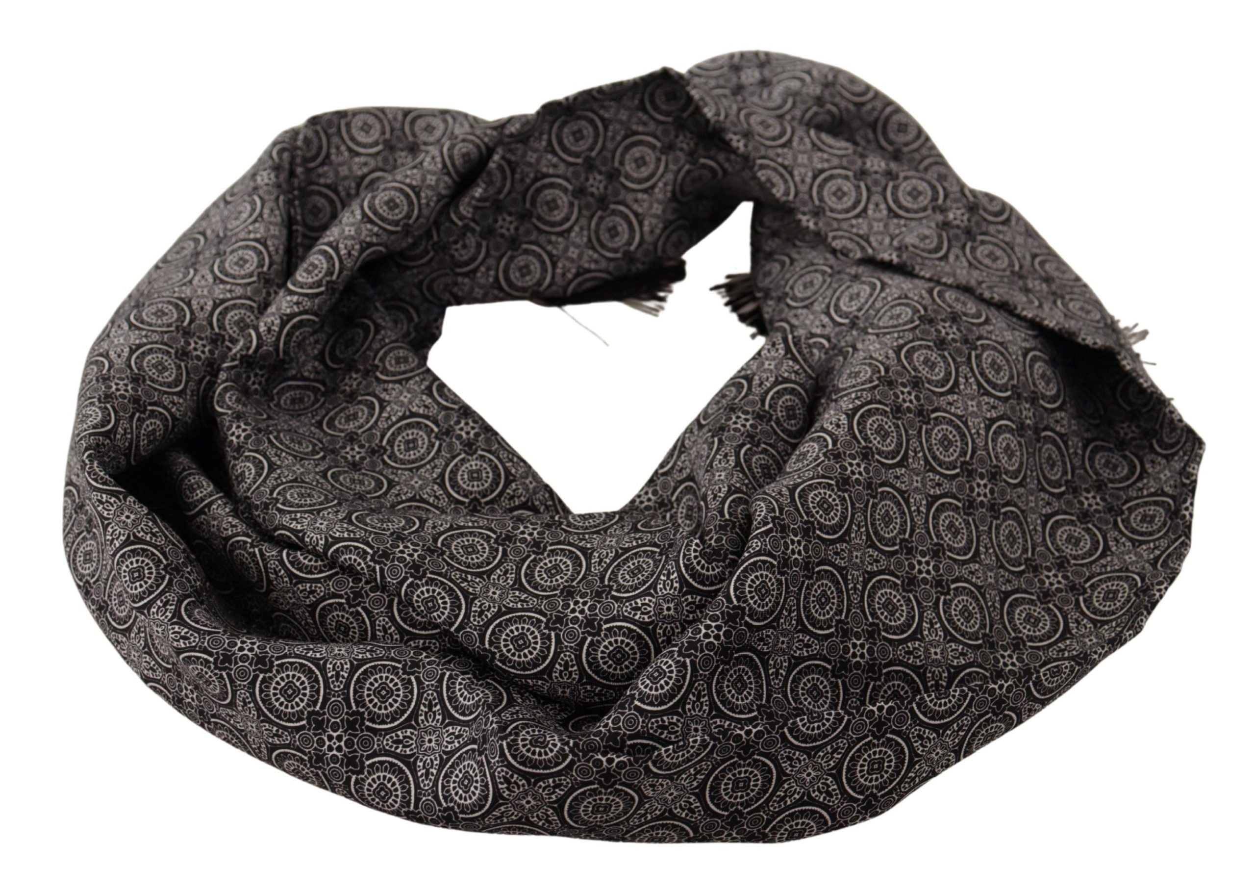 Dolce & Gabbana Elegant Silk Men's Scarf - Timeless Accessory