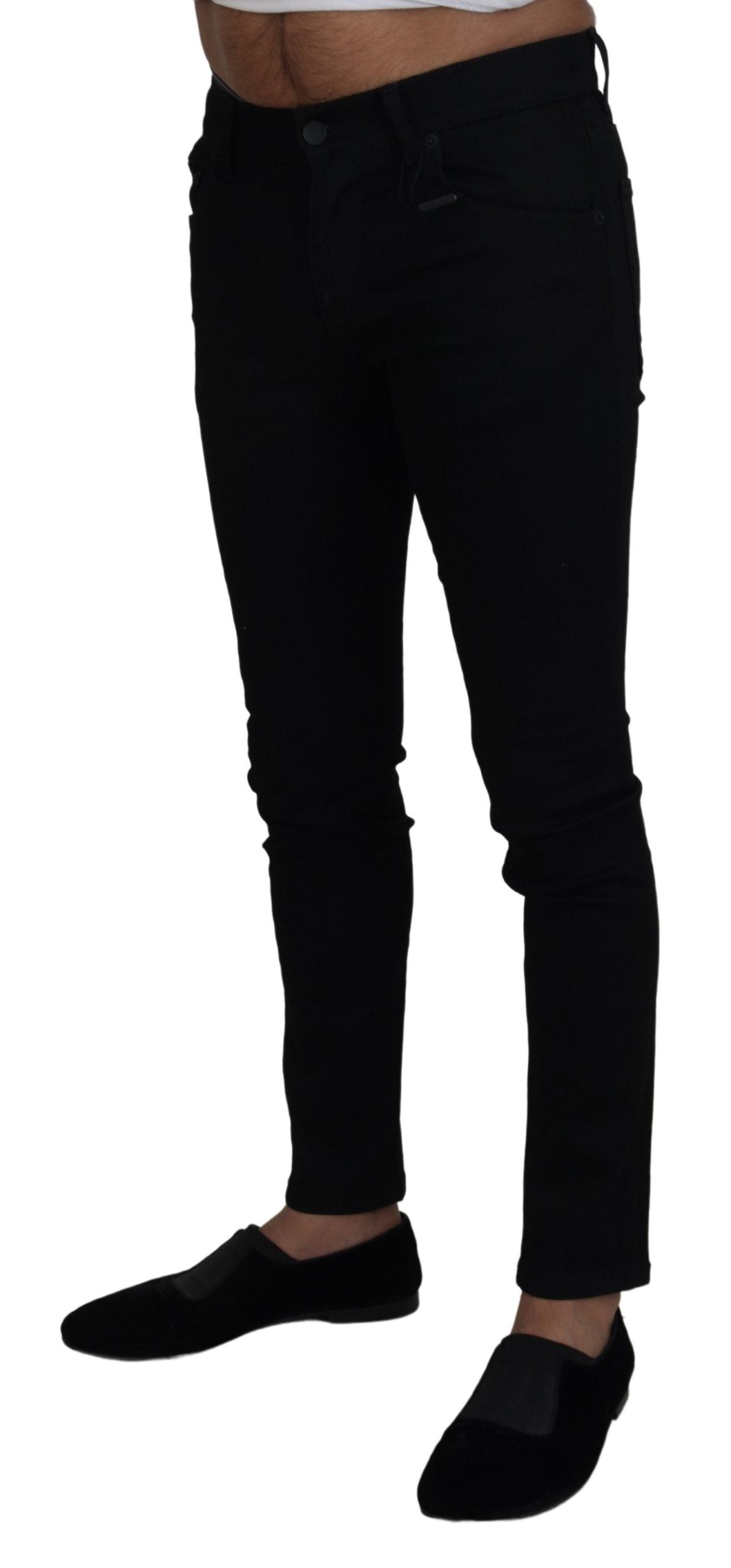 Dolce & Gabbana Elegant Black Cotton Blend Jeans