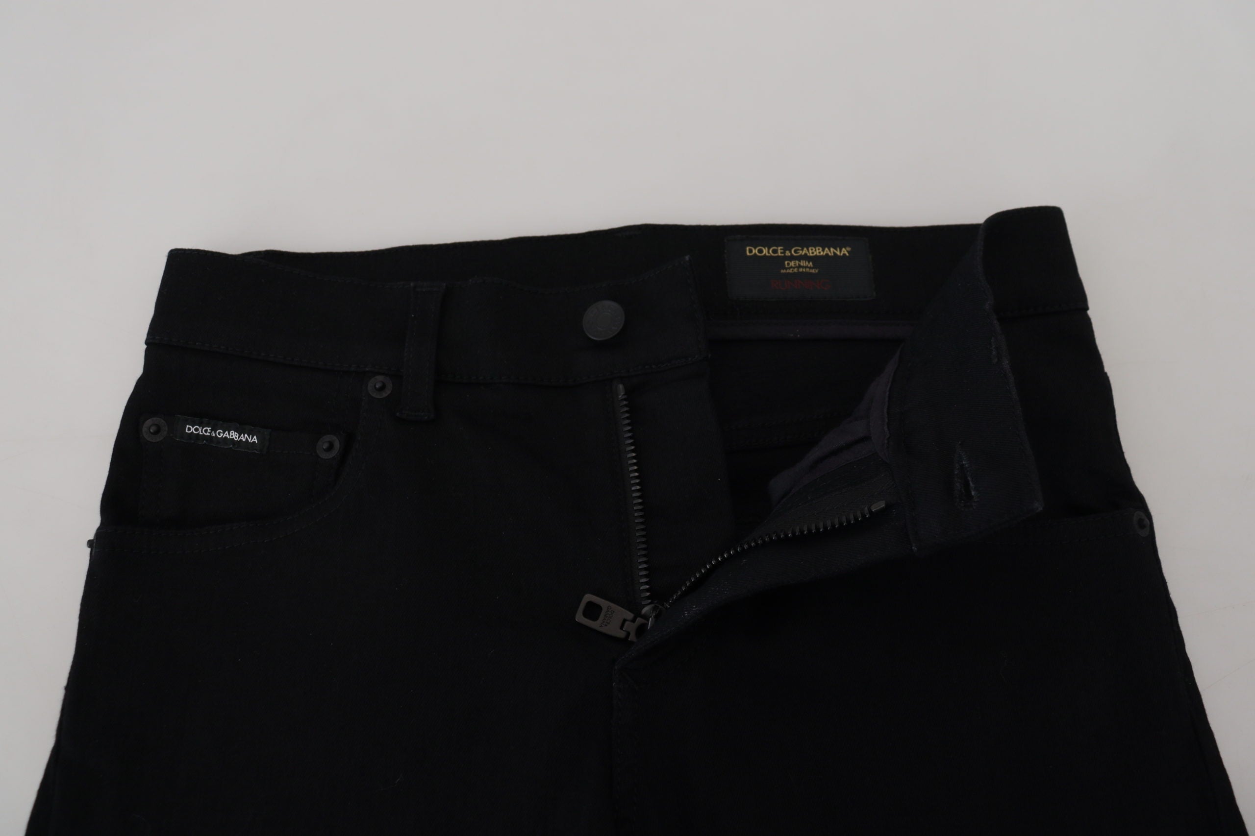 Dolce & Gabbana Elegant Black Cotton Blend Jeans