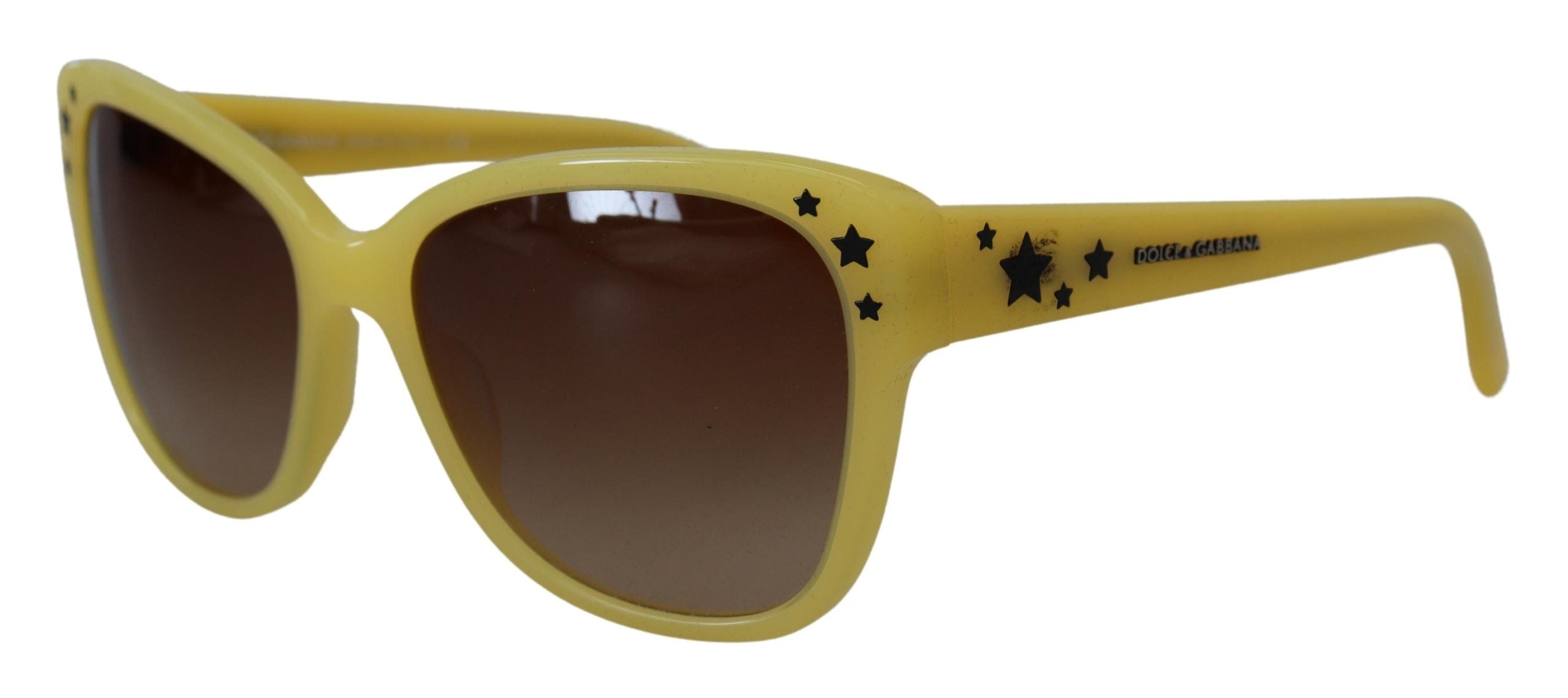 Dolce & Gabbana Chic Yellow Acetate Gradient Sunglasses