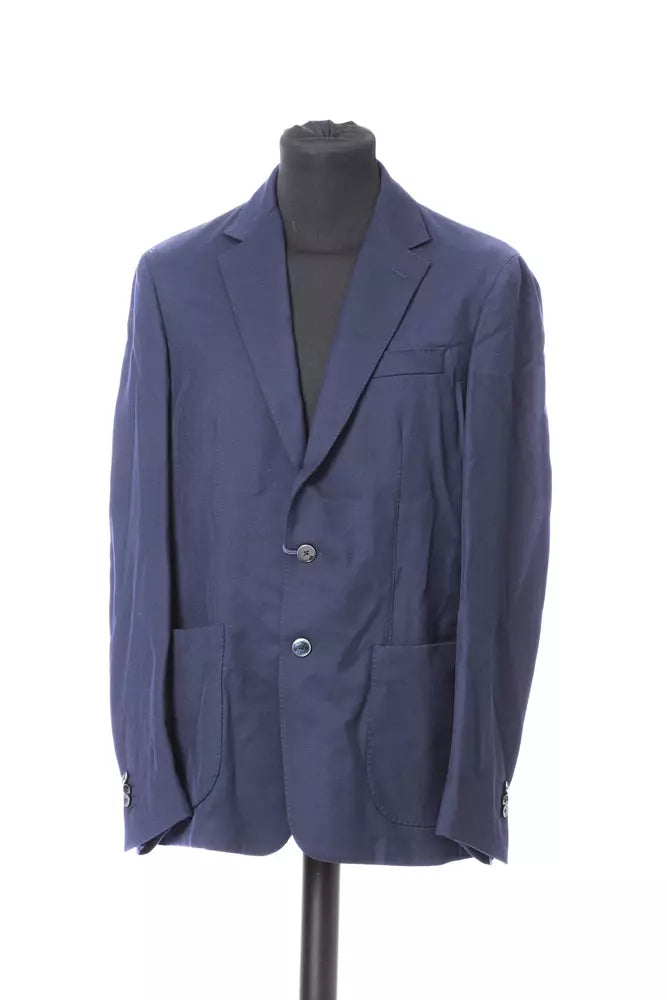 Jacob Cohen Blue Wool Men Blazer