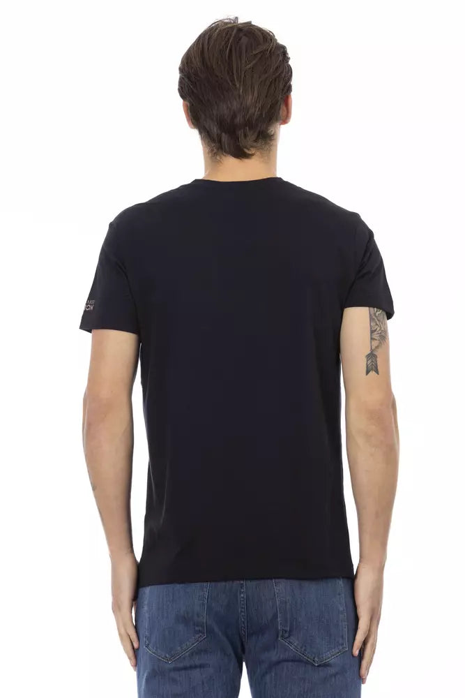 Trussardi Action Black Cotton Men T-Shirt