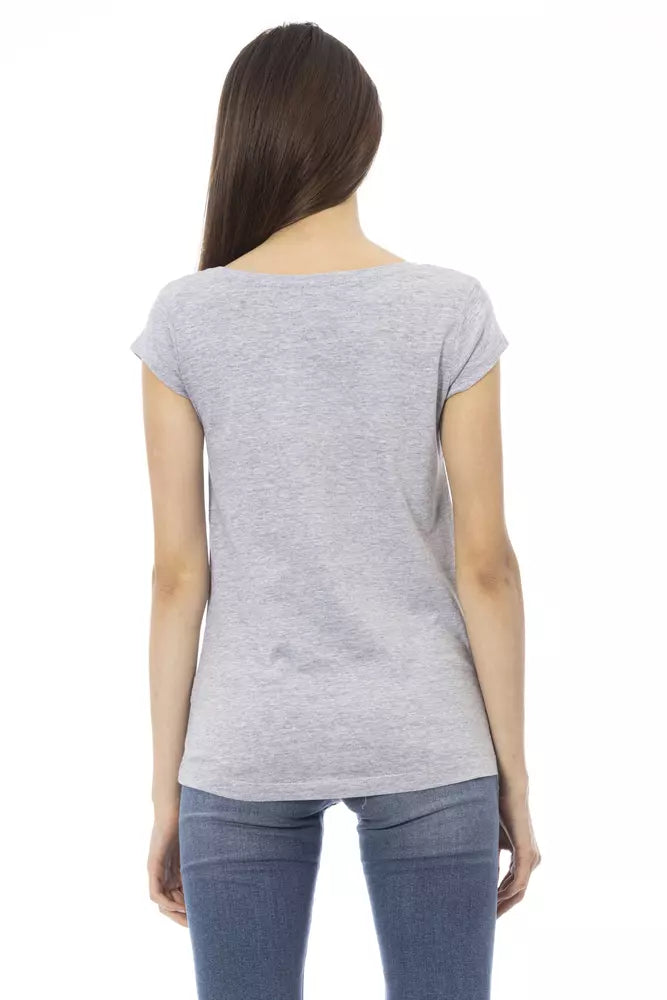 Trussardi Action Gray Cotton Women T-Shirt