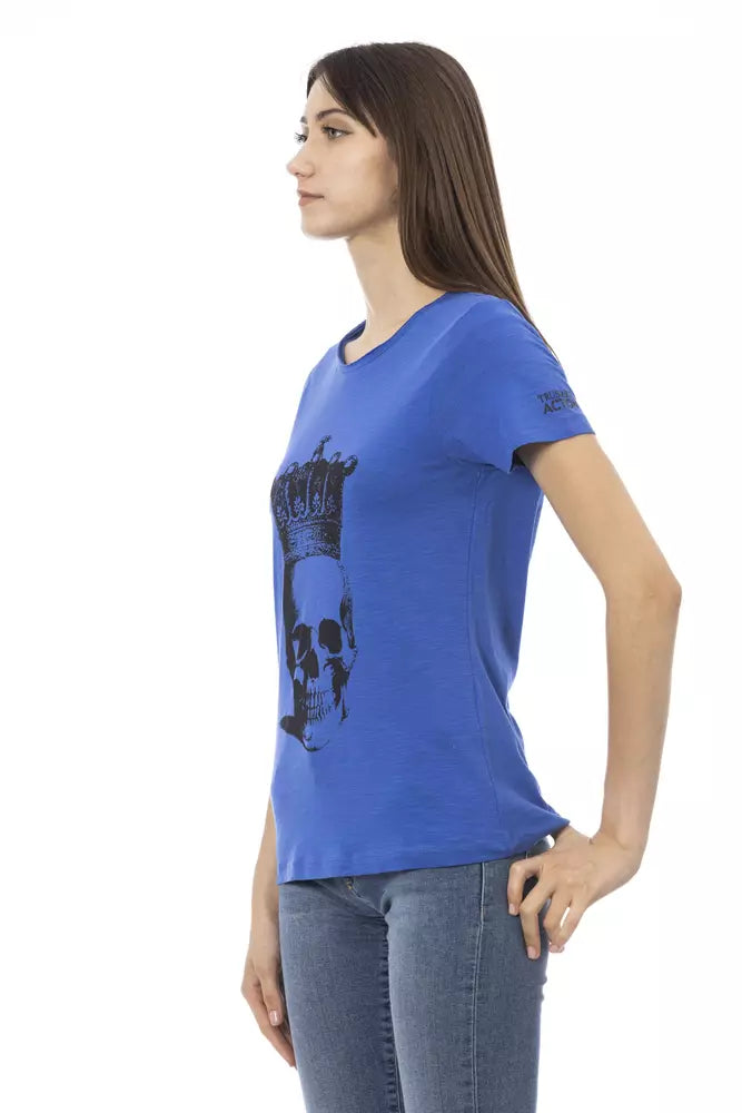 Trussardi Action Blue Cotton Women T-Shirt