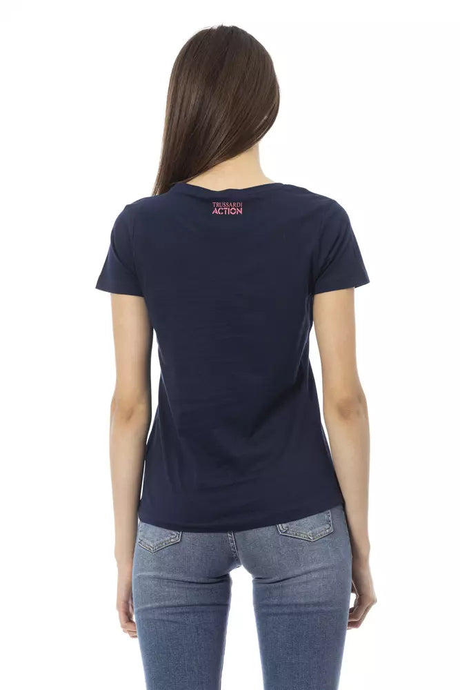 Trussardi Action Blue Cotton Women T-Shirt