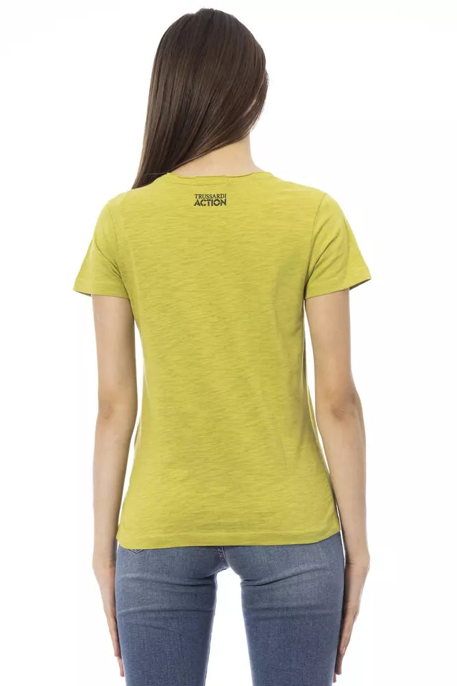 Trussardi Action Green Cotton Women Top