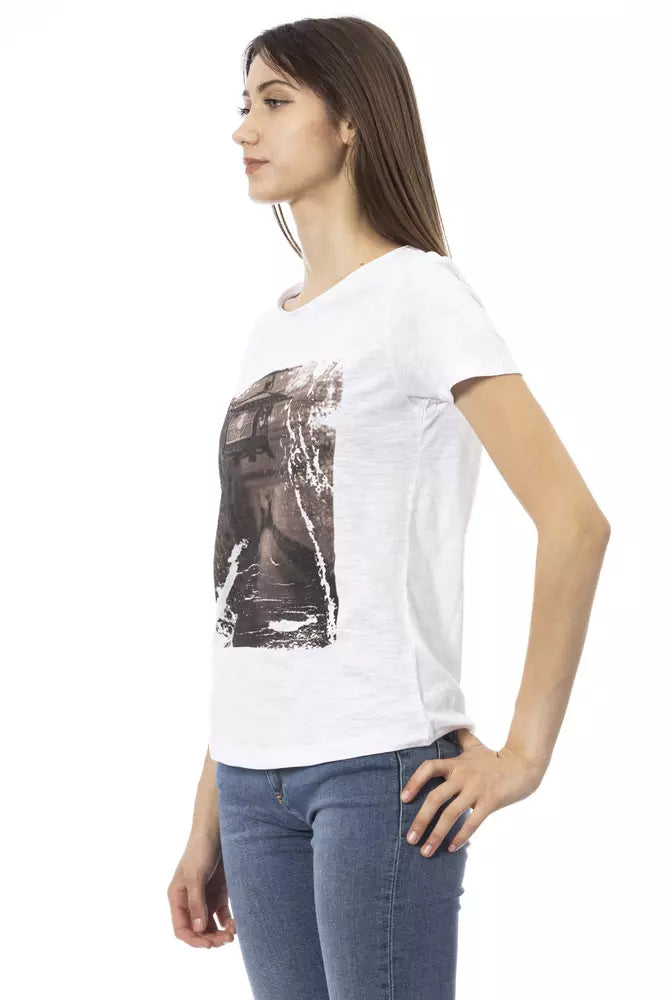 Trussardi Action White Cotton Women T-Shirt