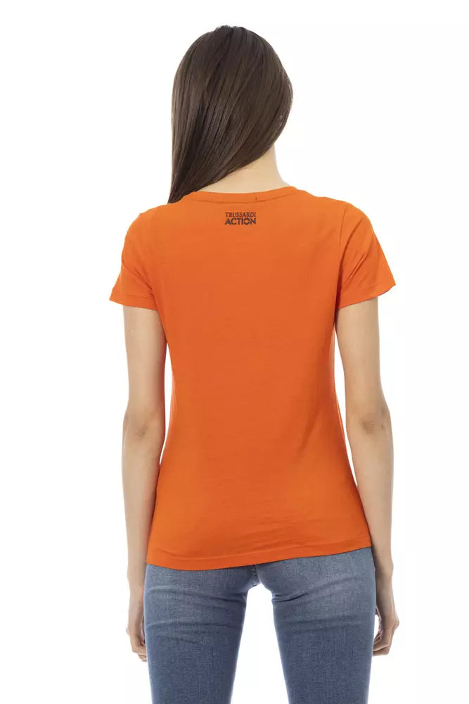 Trussardi Action Orange Cotton Women T-Shirt