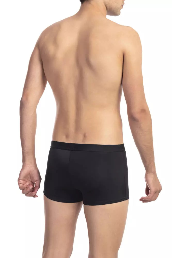 Karl Lagerfeld Black Polyester Men Swim Trunk