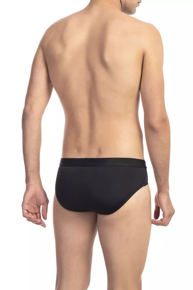 Karl Lagerfeld Black Polyester Men Swimwear