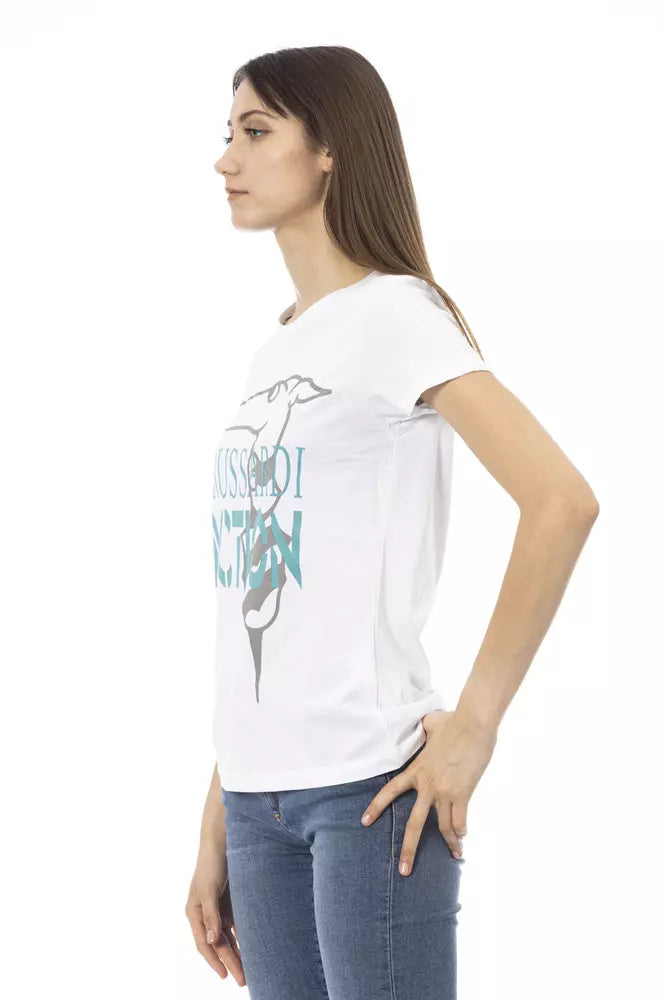 Trussardi Action White Cotton Women Top