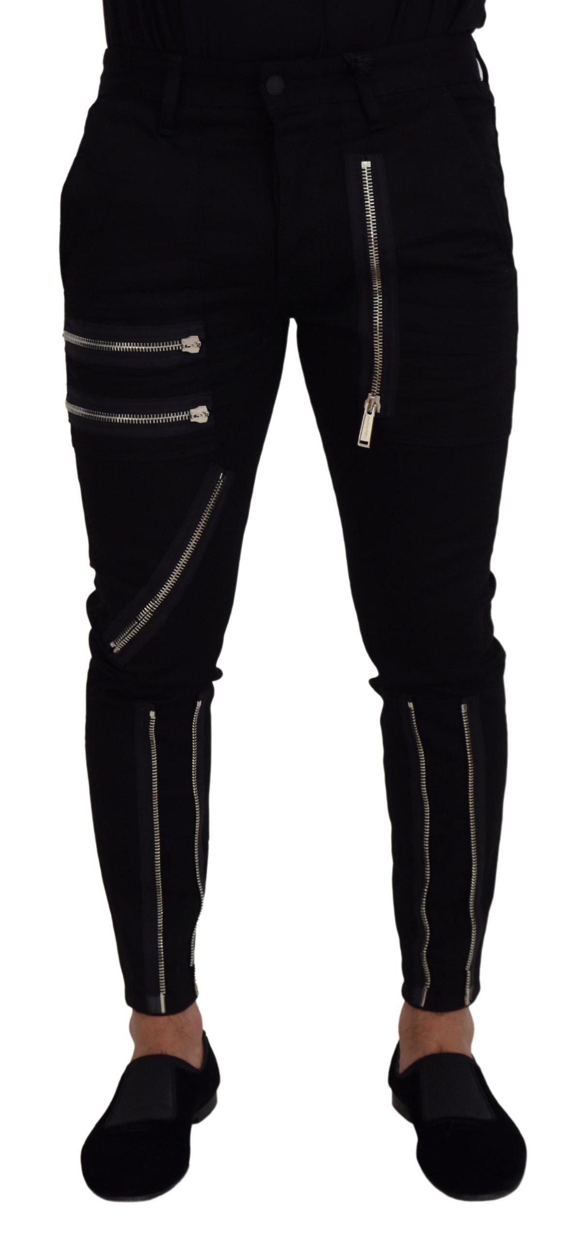 Dsquared² Chic Black Mainline Cotton Blend Pants