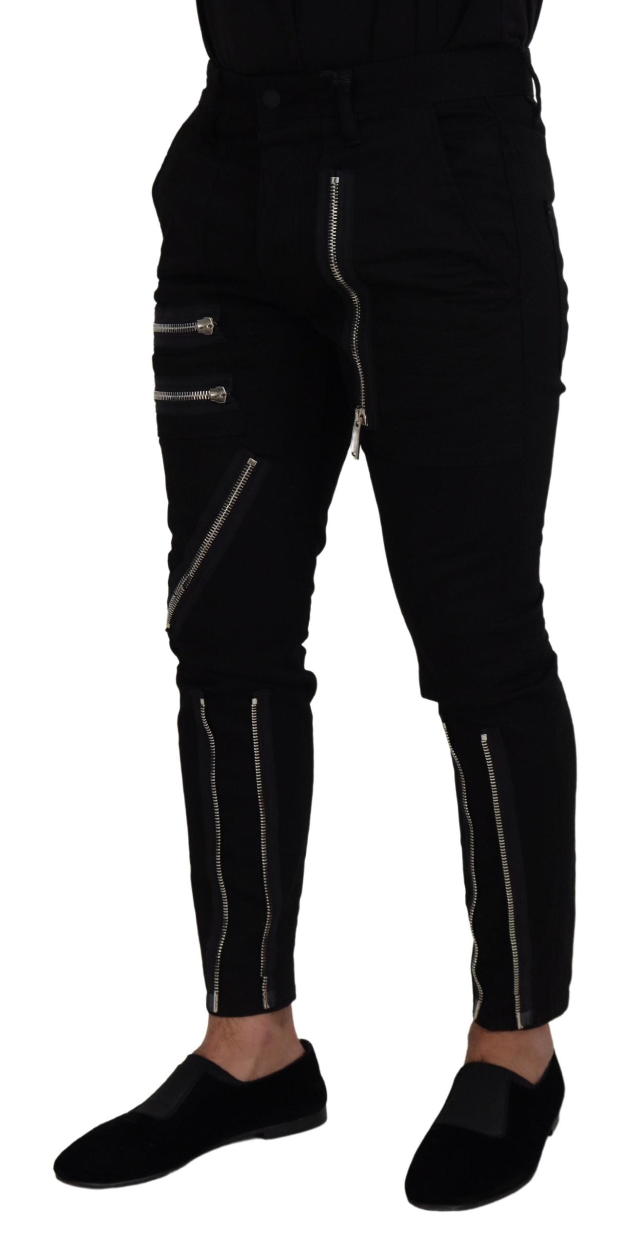 Dsquared² Chic Black Mainline Cotton Blend Pants