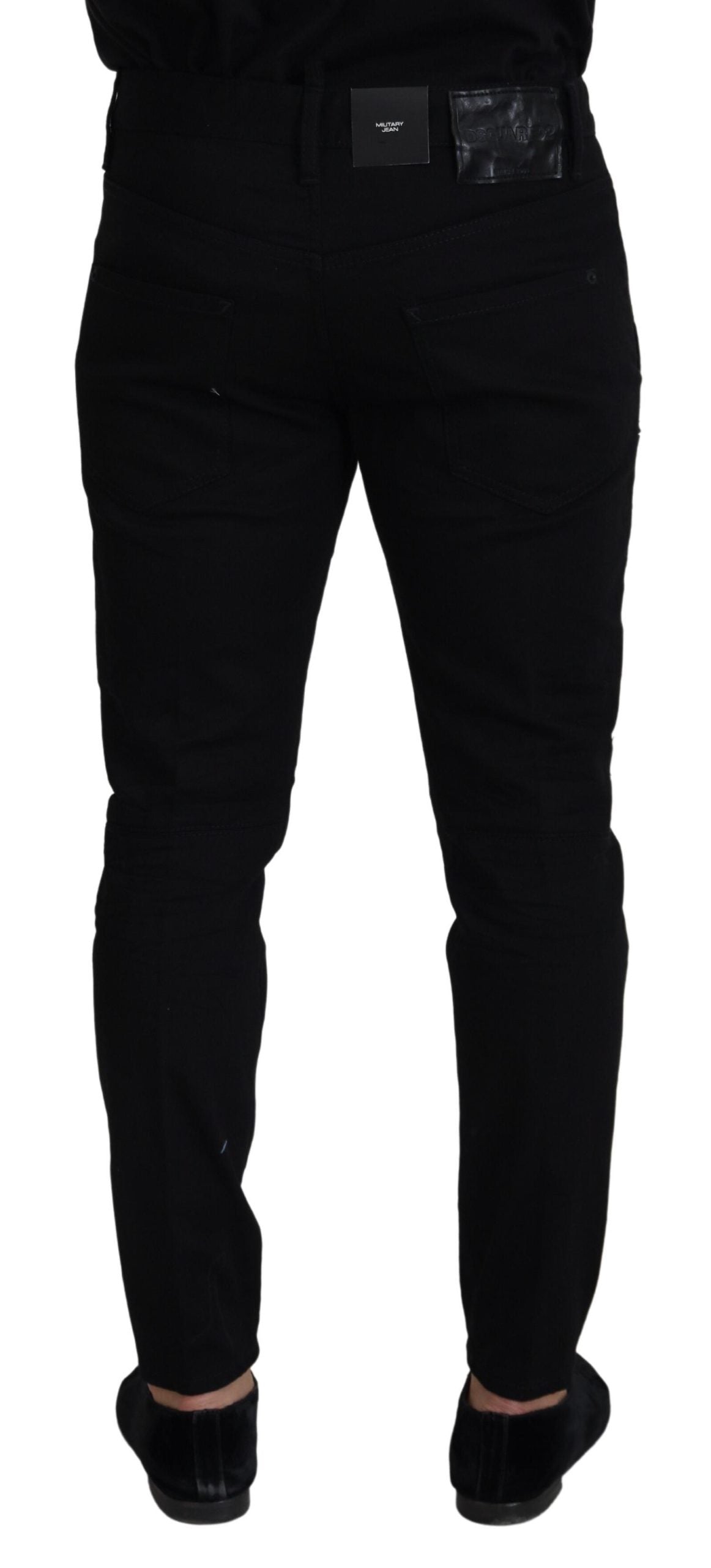 Dsquared² Chic Black MainLine Cotton Blend Pants