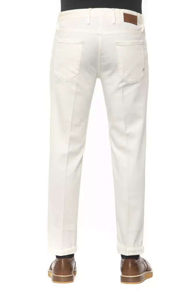 PT Torino White Cotton Men's Jeans