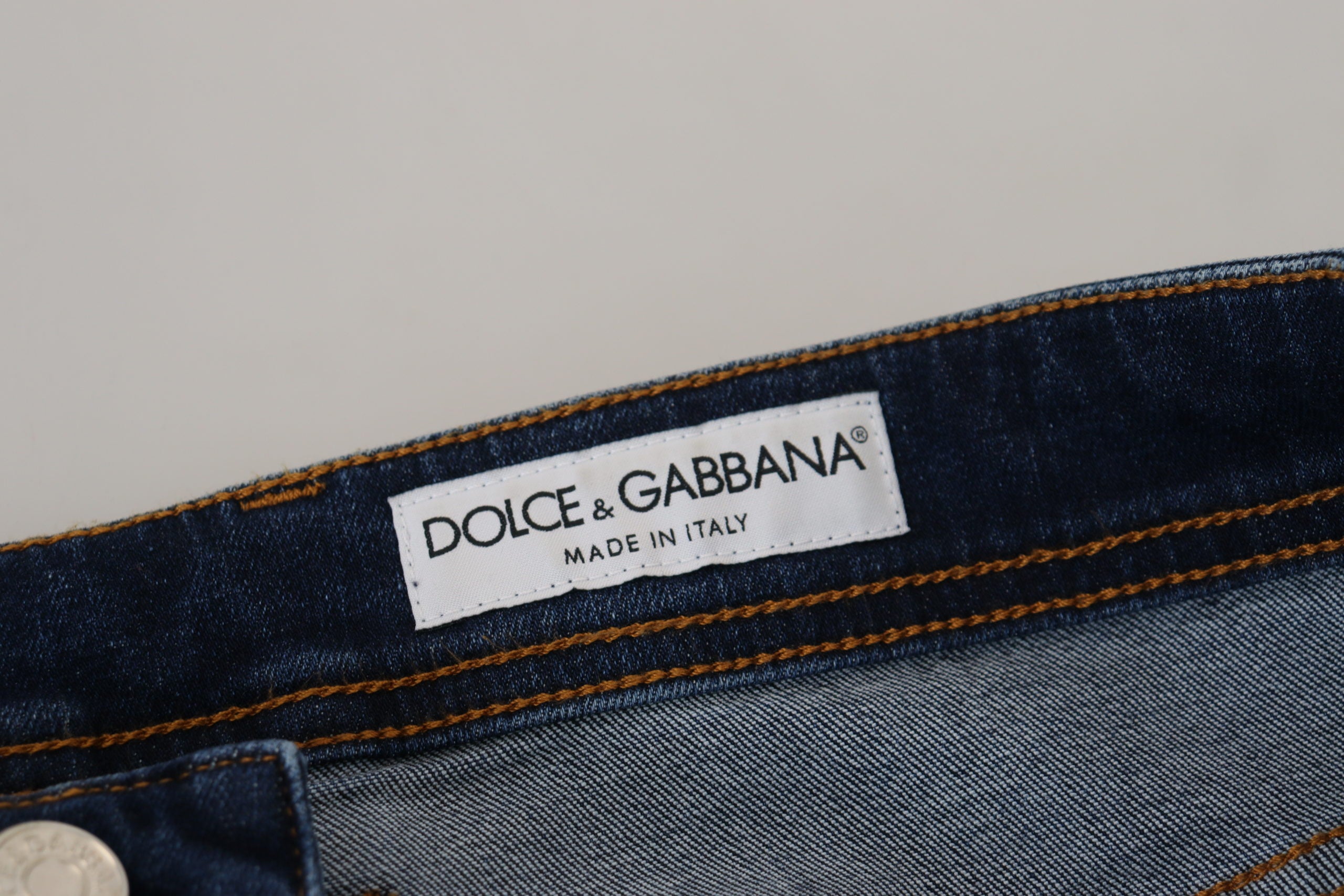 Dolce & Gabbana Elegant Blue Washed Denim Pants