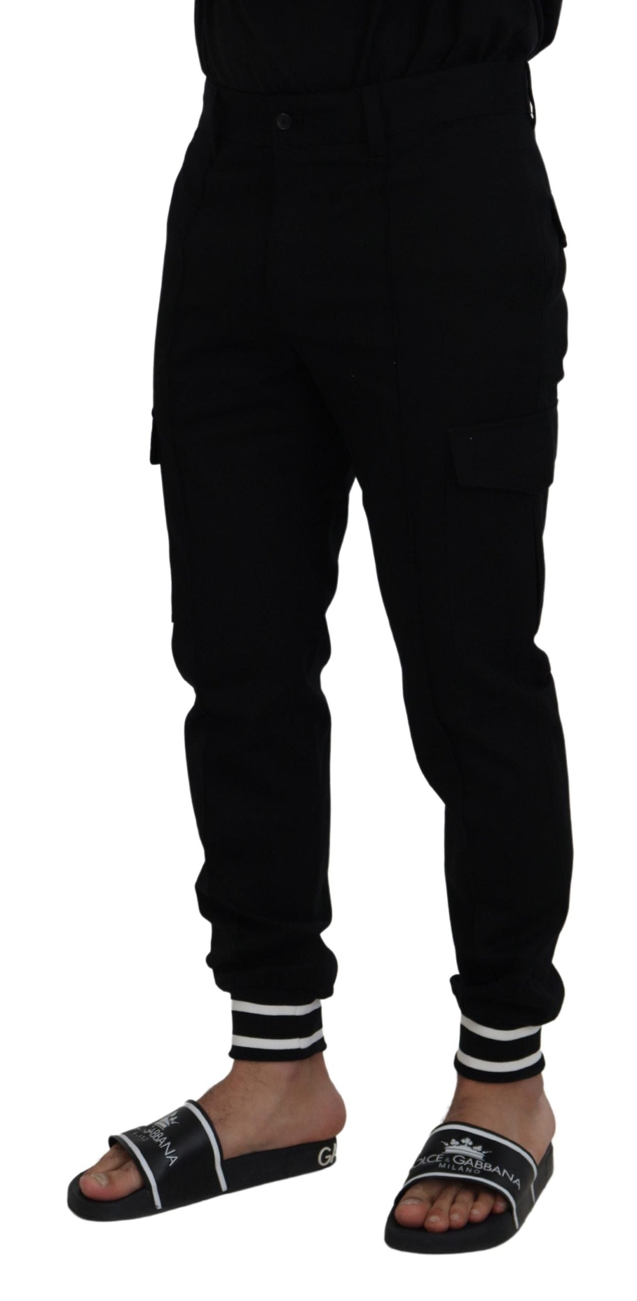 Dolce & Gabbana Sleek Black Jogger Pants - Italian Craftsmanship