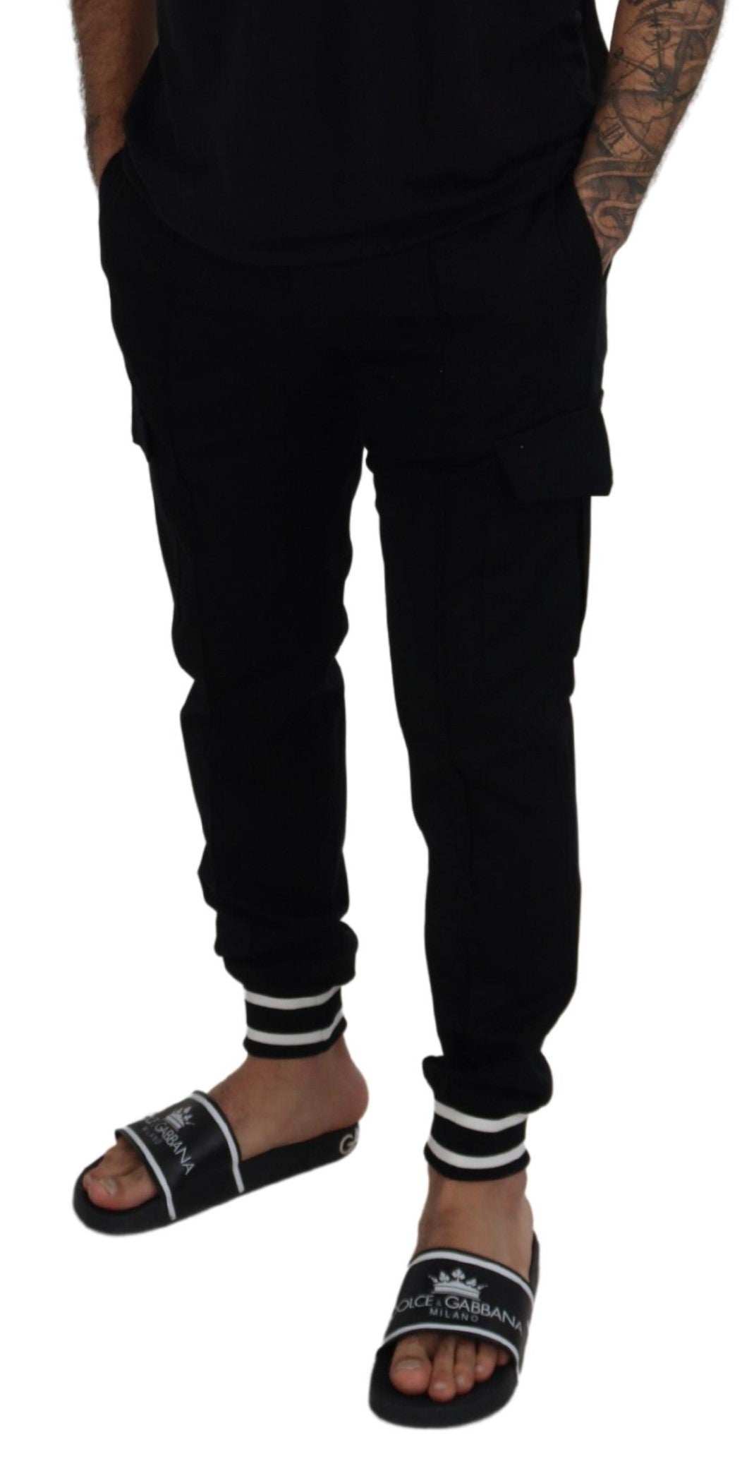 Dolce & Gabbana Sleek Black Jogger Pants - Italian Craftsmanship