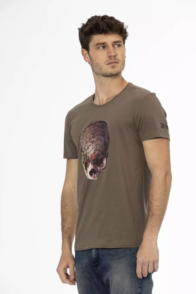 Trussardi Action Brown Cotton Men's T-Shirt