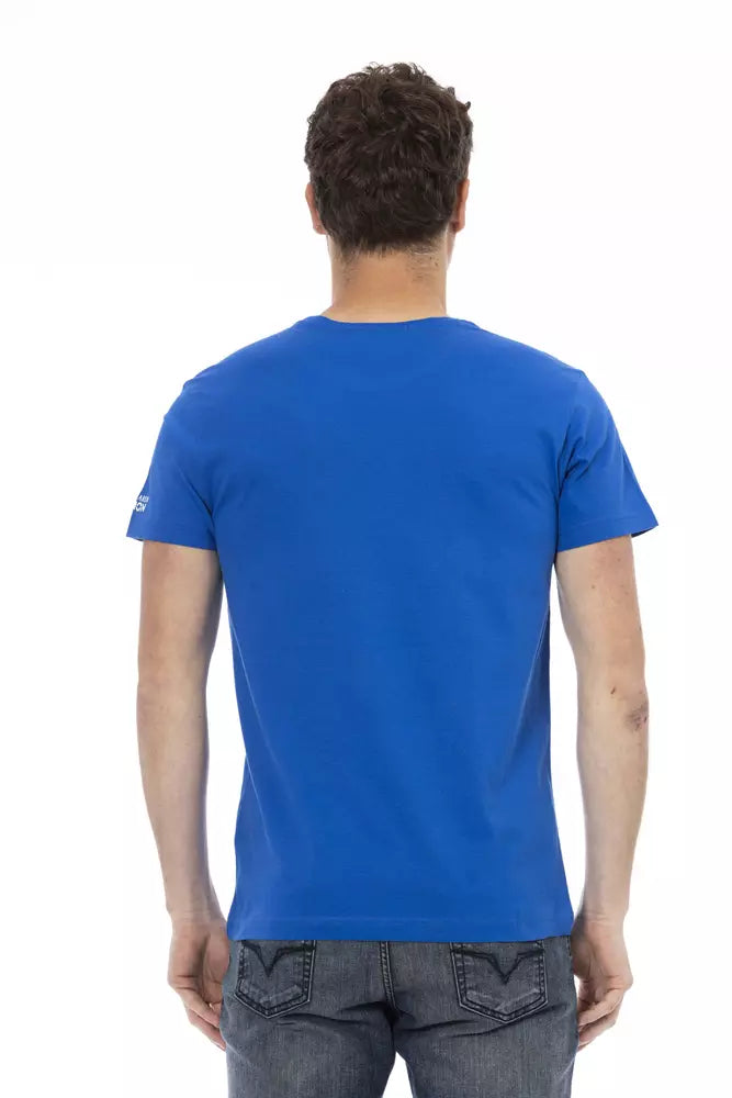 Trussardi Action Blue Cotton Men T-Shirt