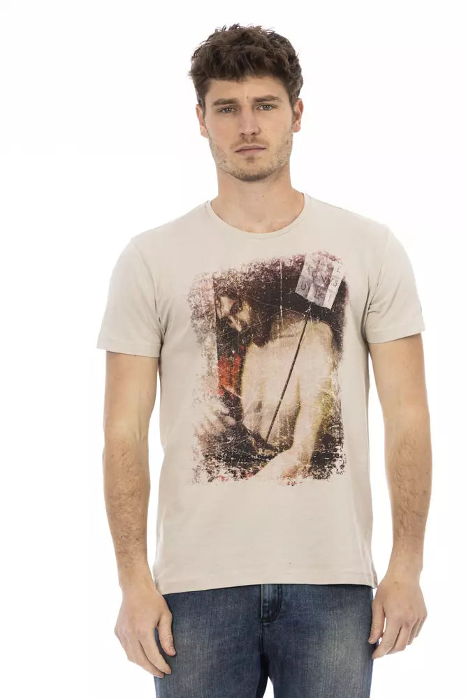 Trussardi Action Beige Cotton Men's T-Shirt