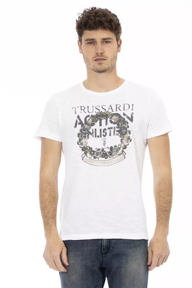 Trussardi Action White Cotton Men's T-Shirt