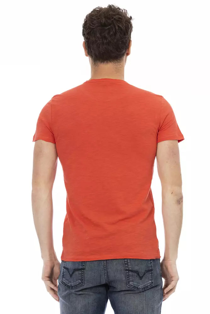 Trussardi Action "Red Cotton Men T-Shirt"