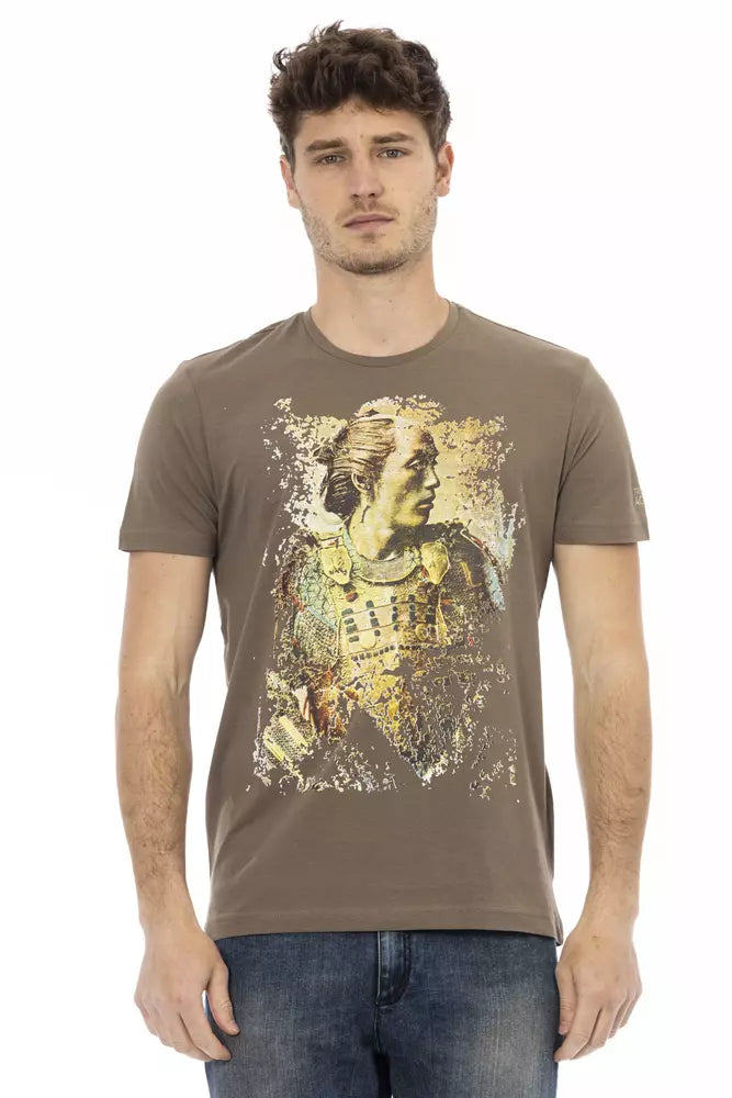 Trussardi Action Brown Cotton Men T-Shirt