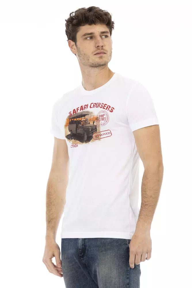 Trussardi Action White Cotton Men T-Shirt