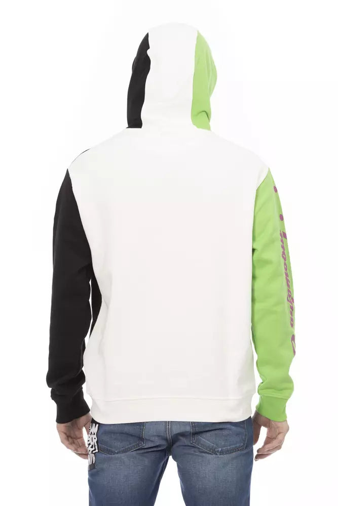 Automobili Lamborghini White Cotton Men's Sweater Hoodie