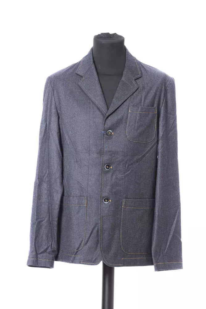 Jacob Cohen Blue Wool Men's Blazer