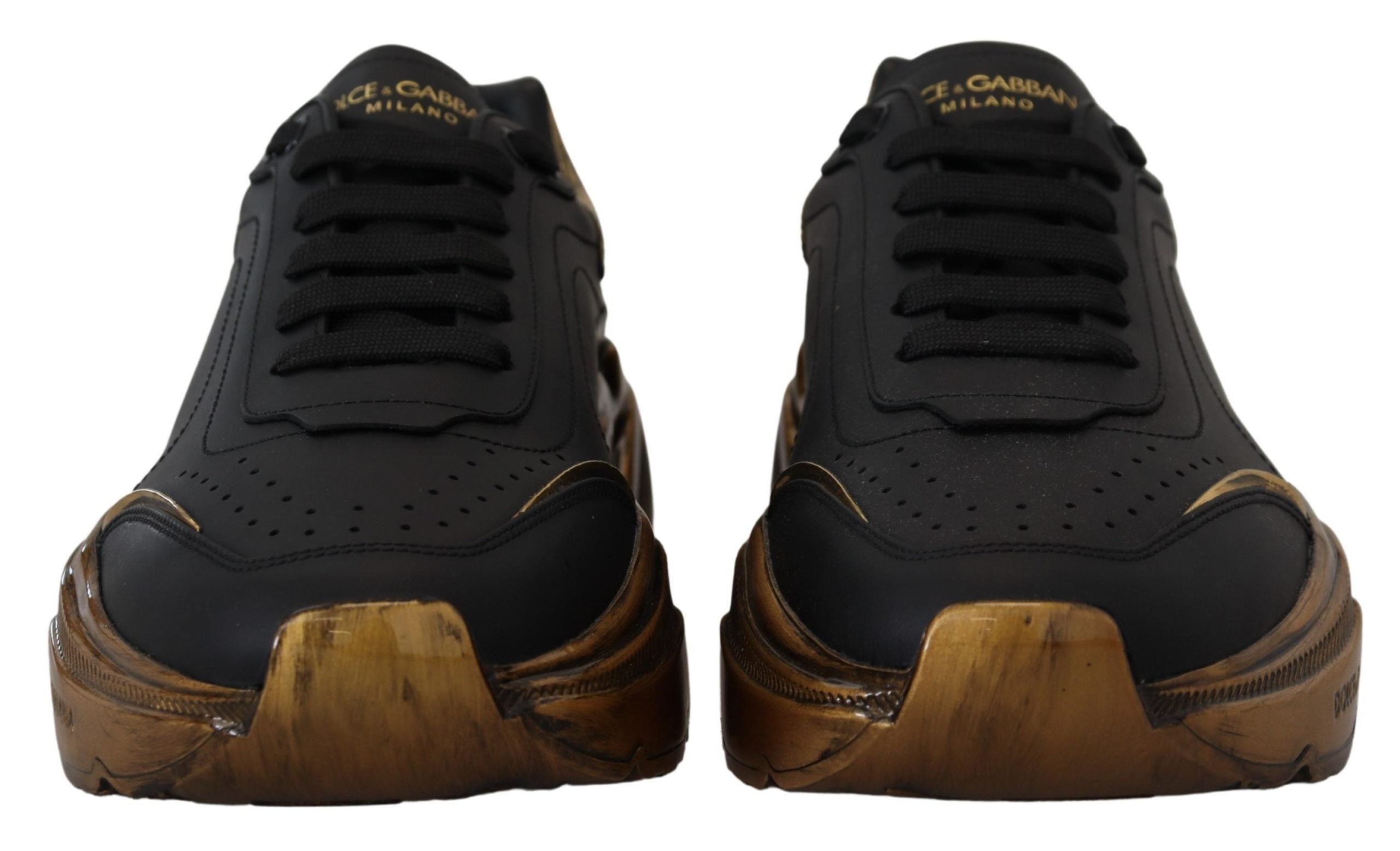 Dolce & Gabbana Daymaster Casual Sneakers in Black and Gold