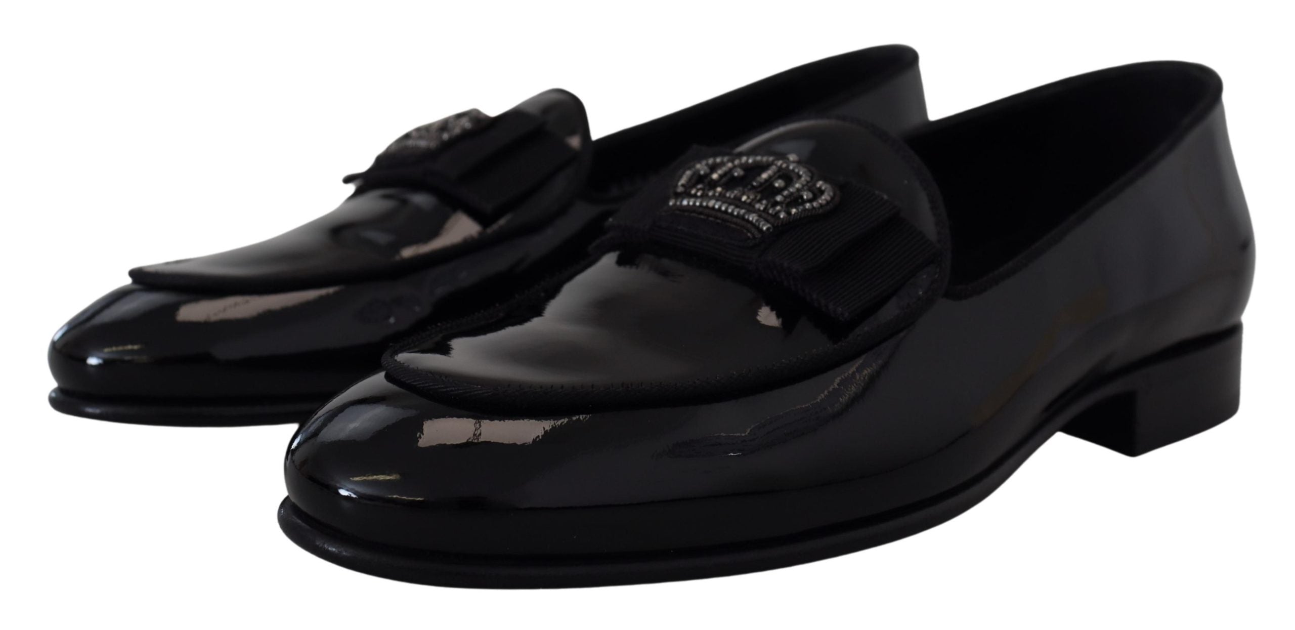 Dolce & Gabbana Elegant Patent Leather Slipper Loafers