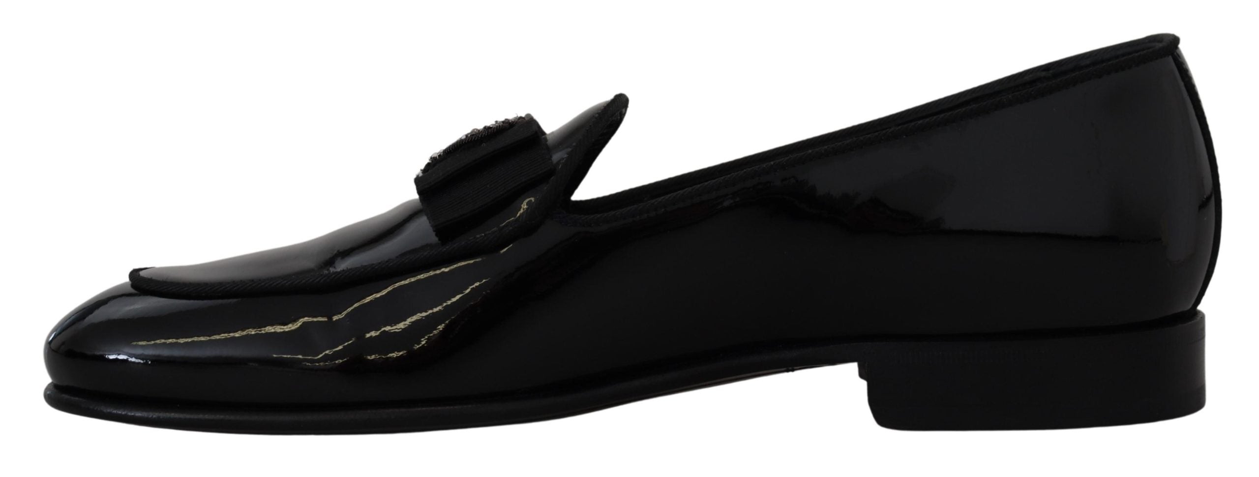 Dolce & Gabbana Elegant Patent Leather Slipper Loafers