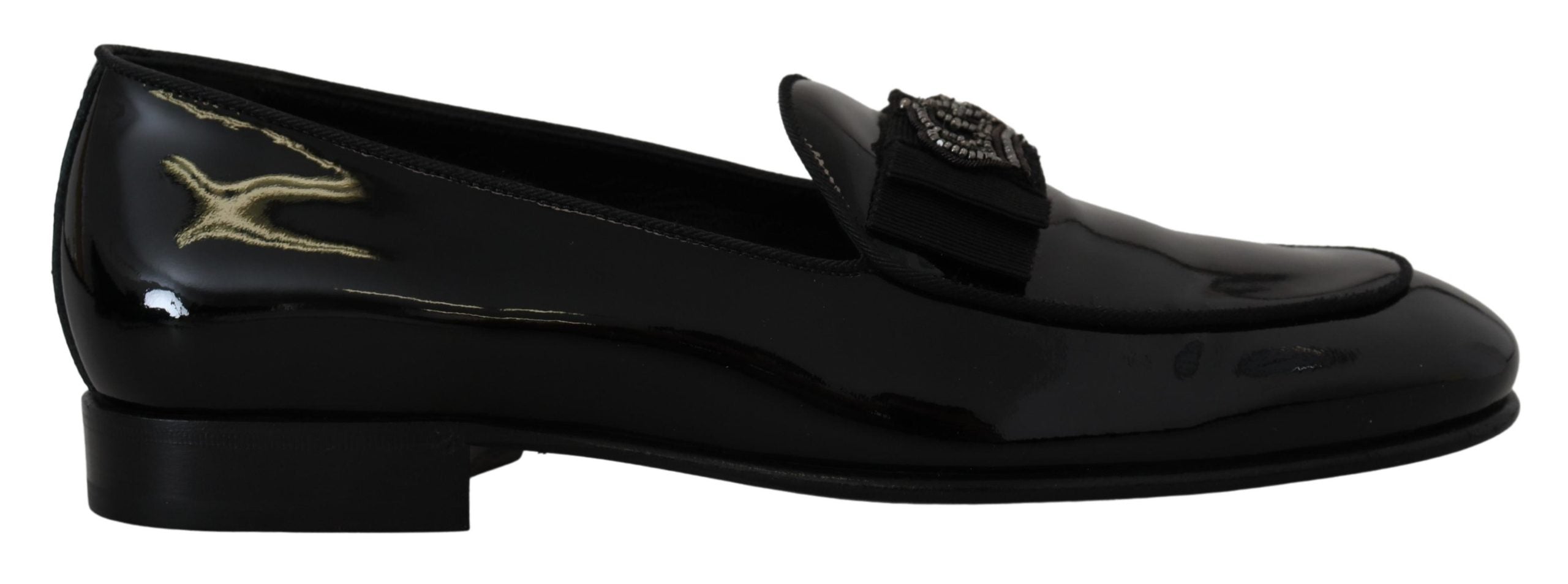 Dolce & Gabbana Elegant Patent Leather Slipper Loafers