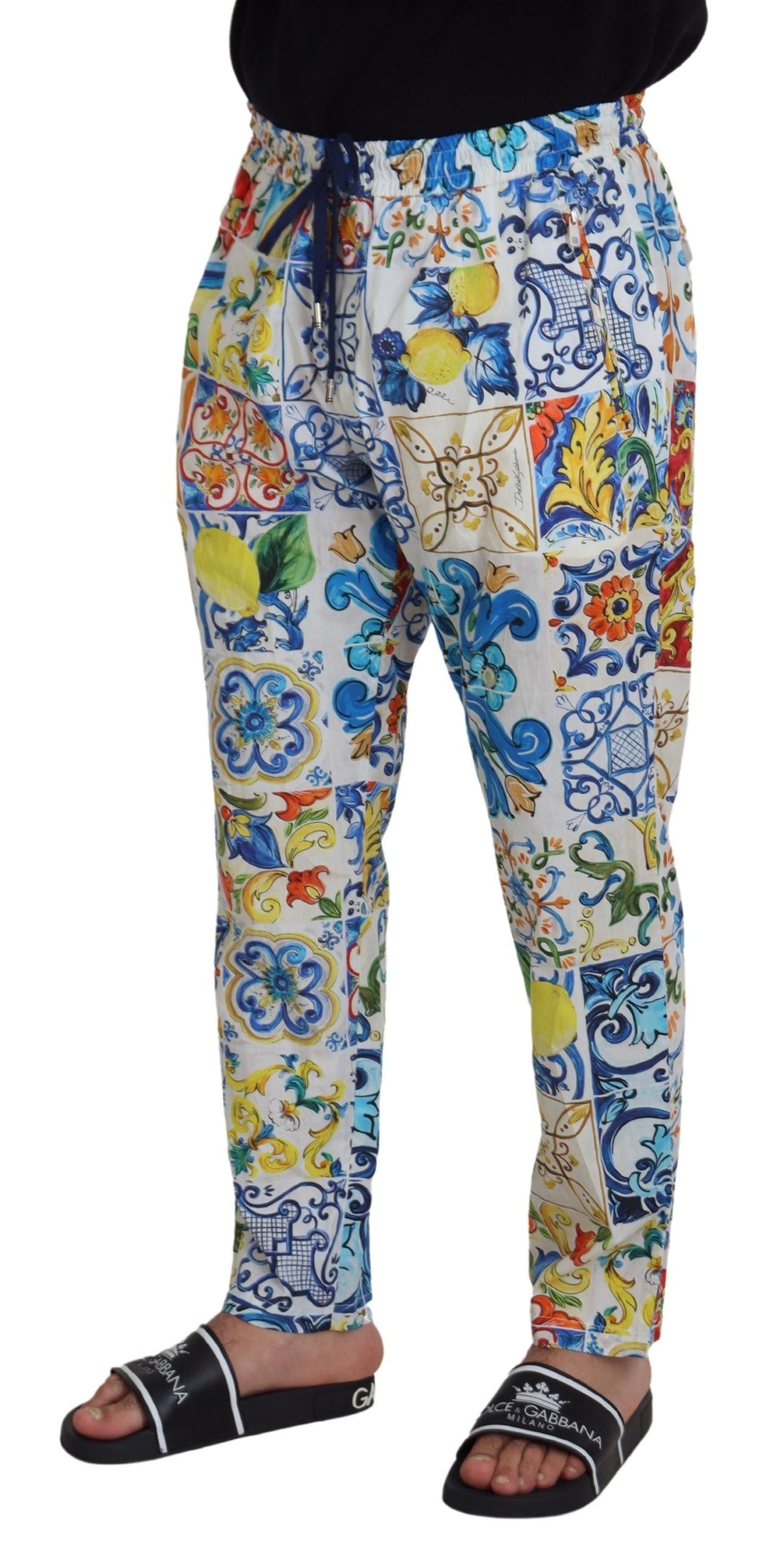 Dolce & Gabbana Multicolor Cotton Statement Pants