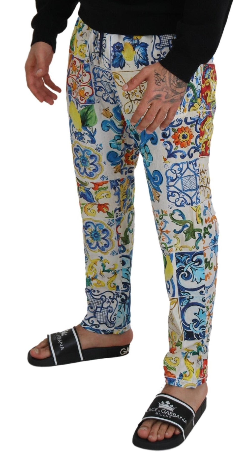 Dolce & Gabbana Multicolor Cotton Statement Pants