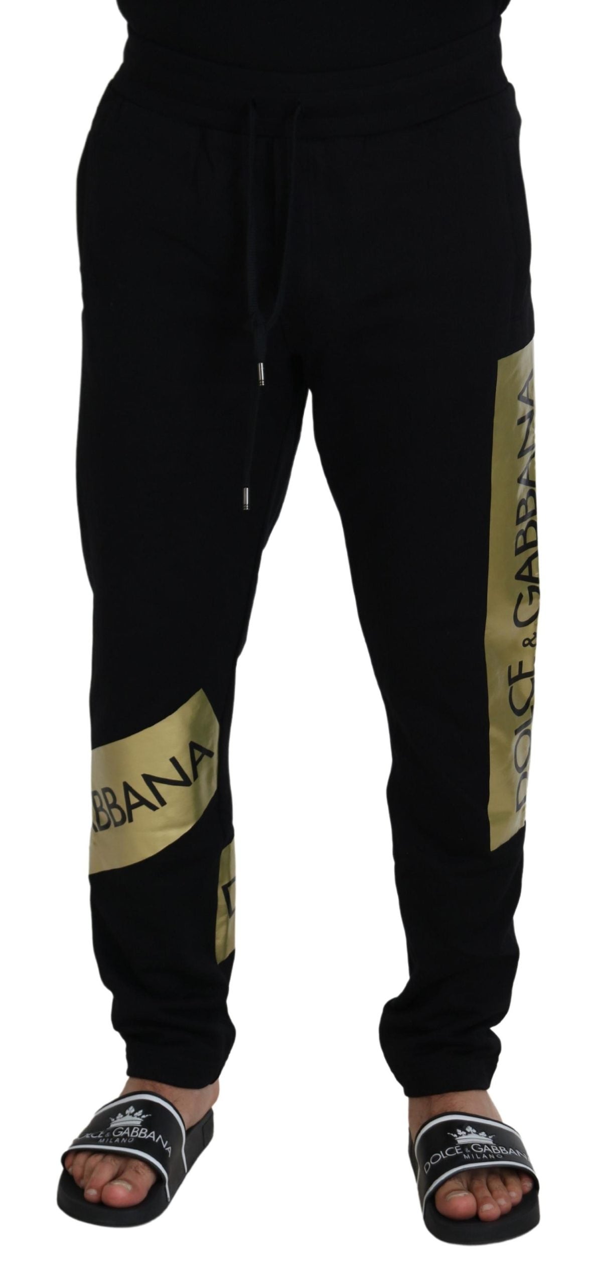 Dolce & Gabbana Elegant Black Cotton Jogger Pants