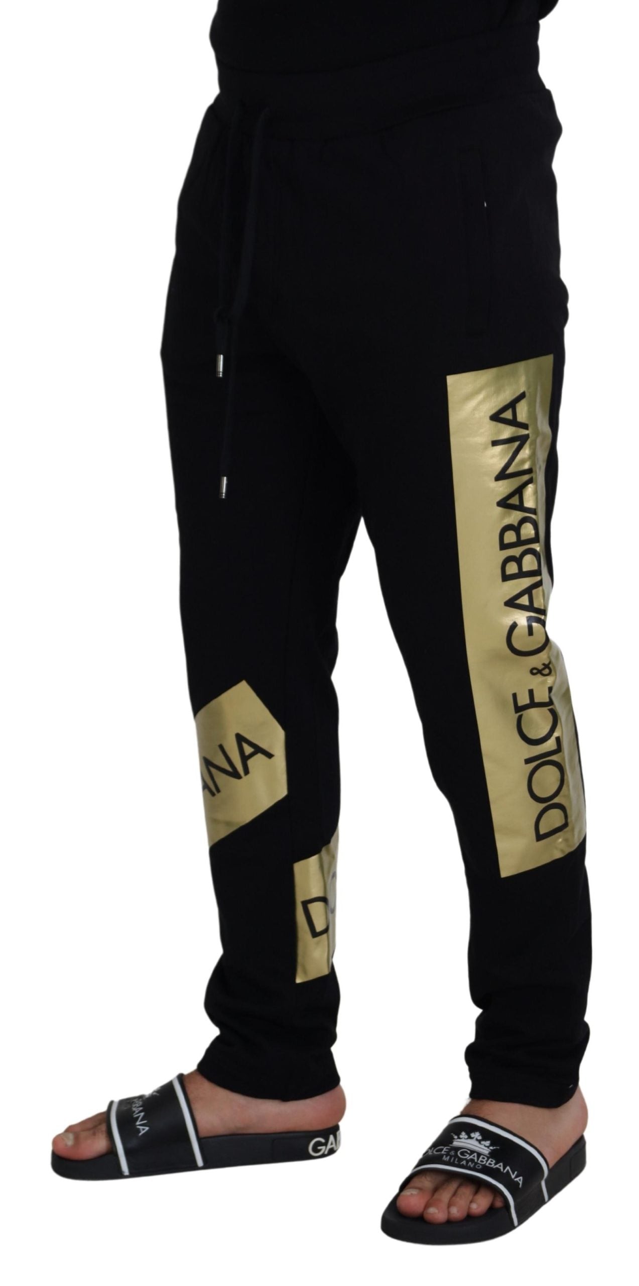 Dolce & Gabbana Elegant Black Cotton Jogger Pants