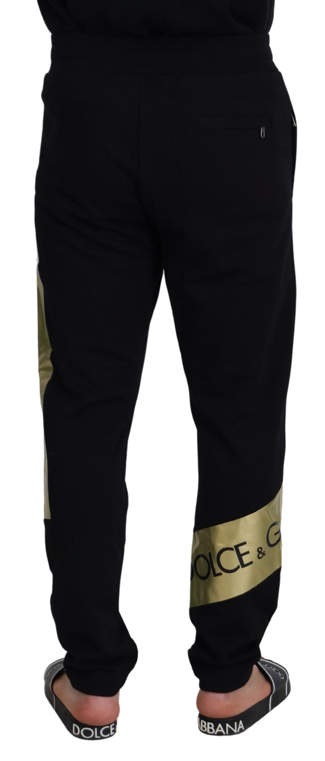 Dolce & Gabbana Elegant Black Cotton Jogger Pants