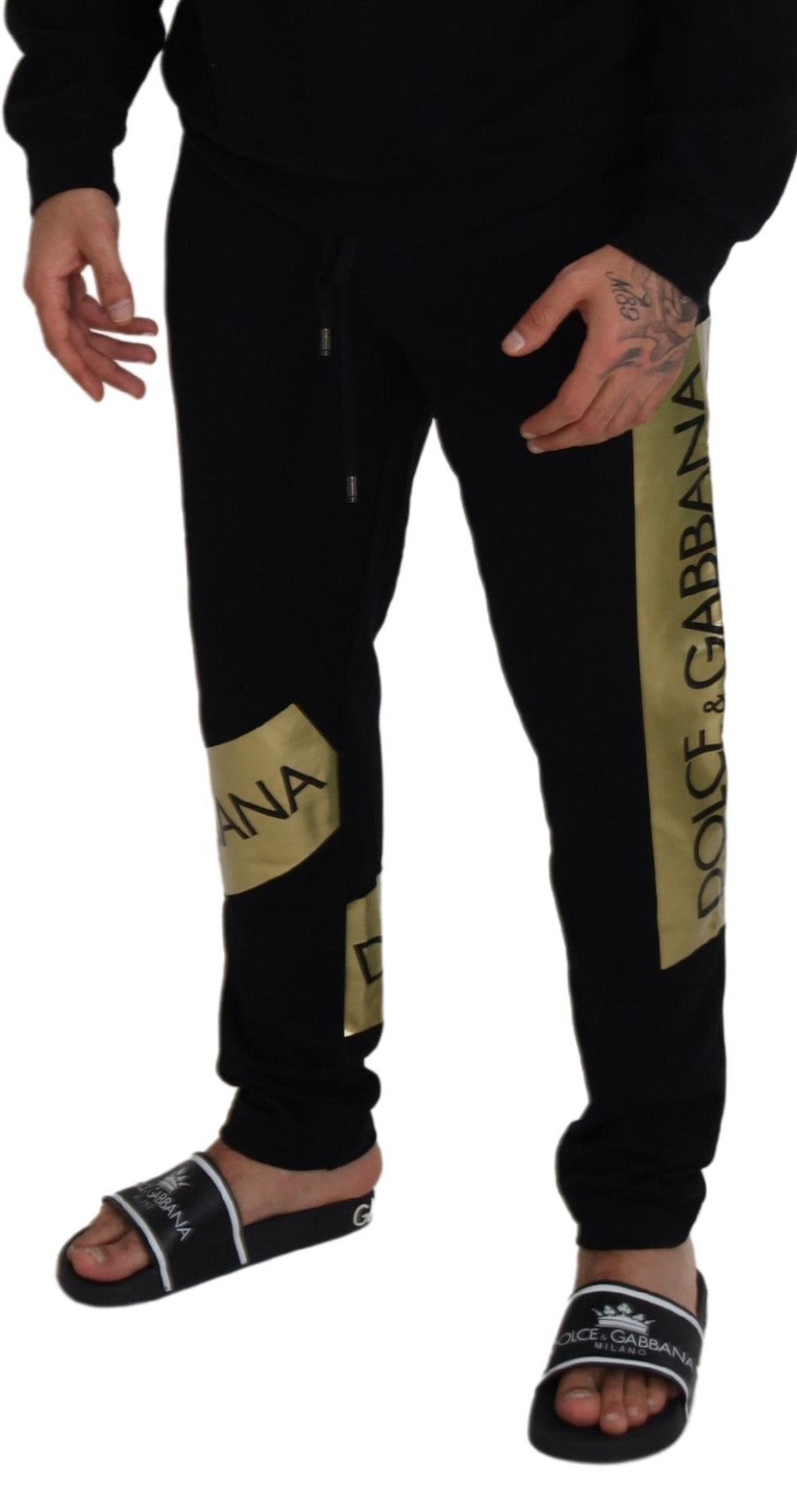 Dolce & Gabbana Elegant Black Cotton Jogger Pants