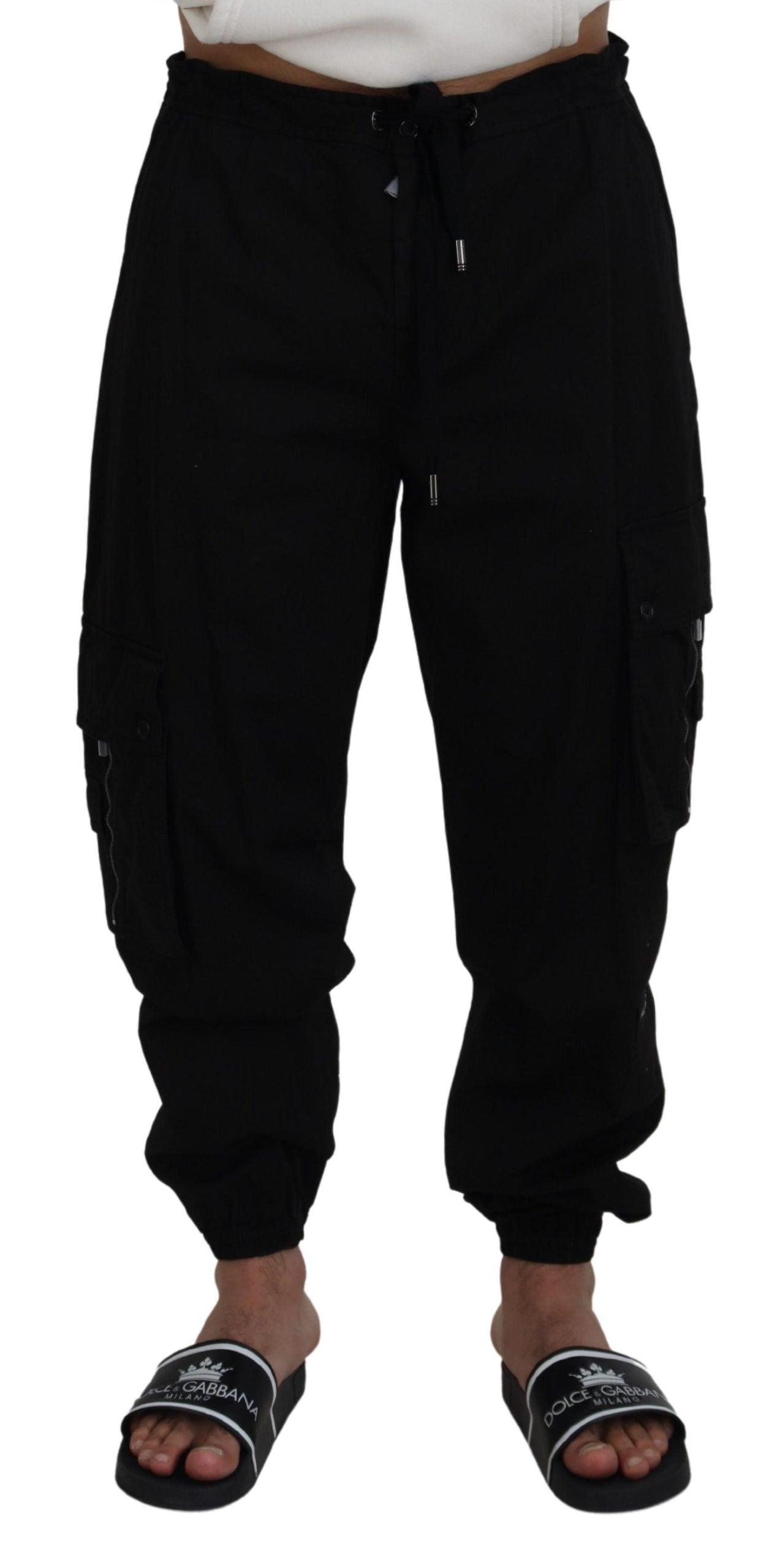 Dolce & Gabbana Elegant Black Cotton Jogger Pants