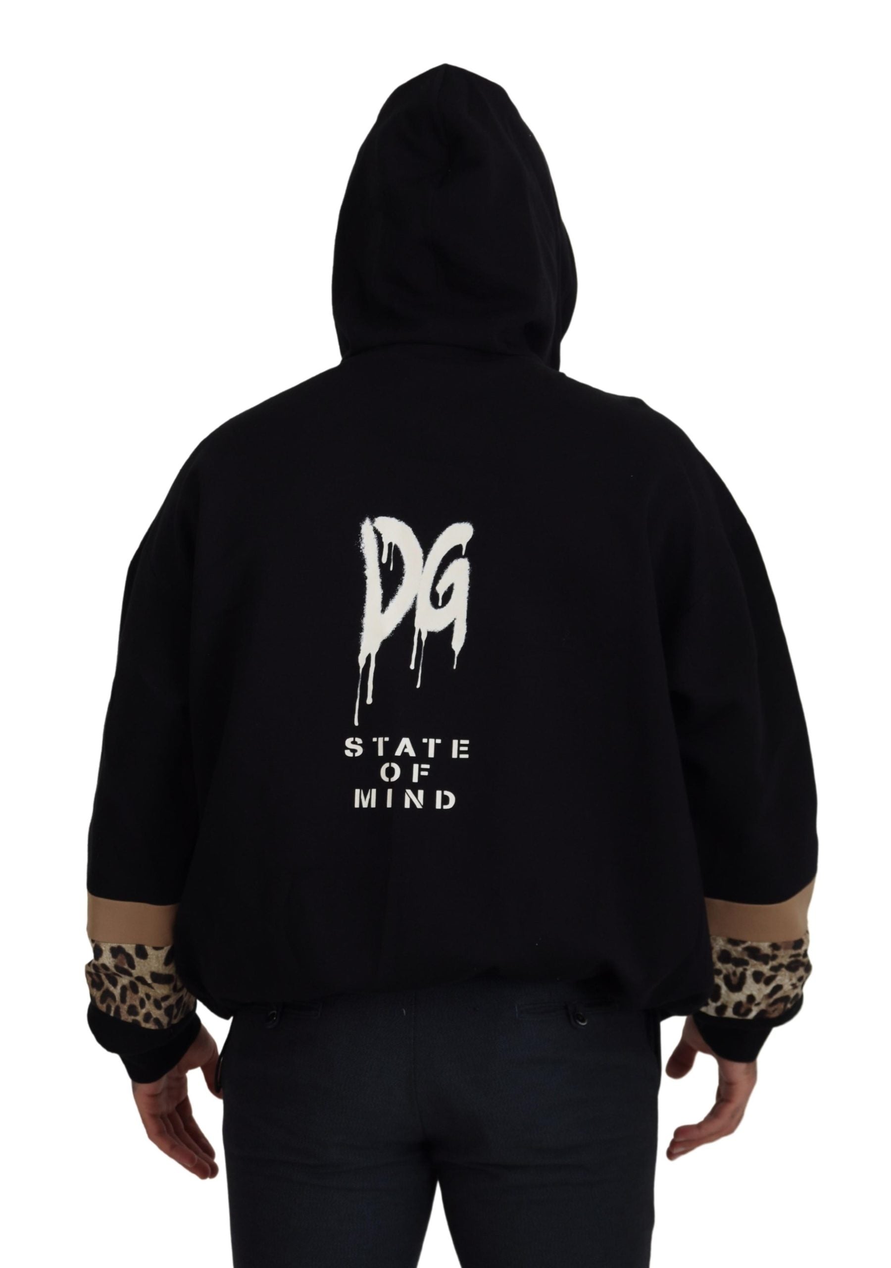 Dolce & Gabbana Elegant Hooded Black Pullover Sweater