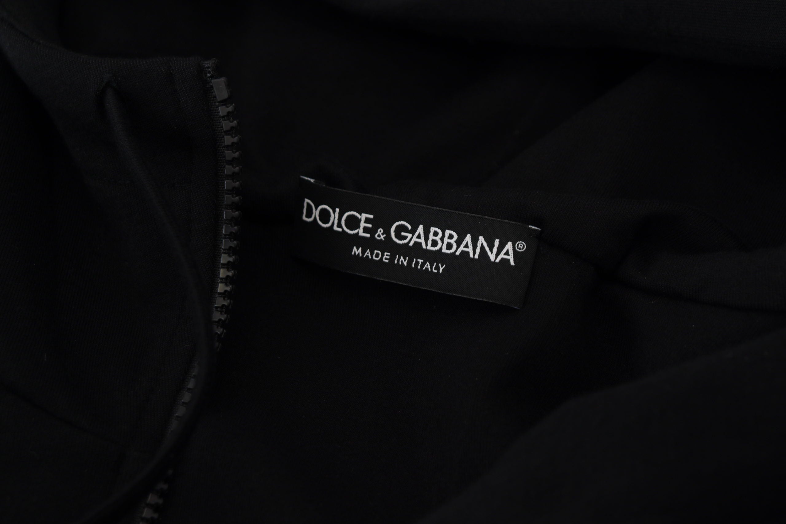 Dolce & Gabbana Elegant Hooded Black Pullover Sweater